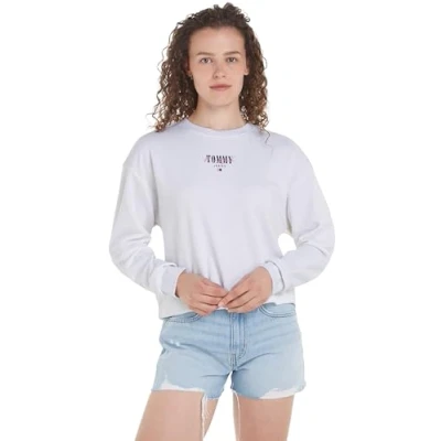 Abbildung von Tommy Jeans Sweatshirt TJW RLX ESSENTIAL Logo CREW EXT mit Schriftzug
