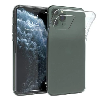 Abbildung von EAZY CASE Hülle kompatibel mit iPhone 11 Pro Schutzhülle Silikon, Ultra dünn, Slimcover, Handyhülle, Silikonhülle, Backcover, Durchsichtig, Klar Transparent