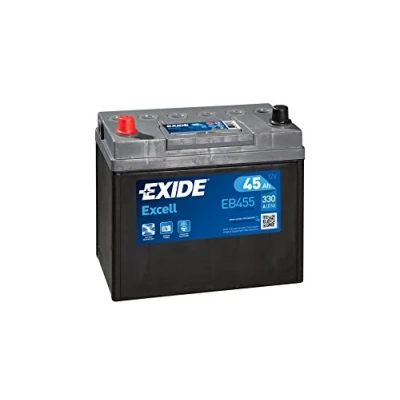 Abbildung von EXIDE EXCELL EB455 Batterie 12V 45Ah 330A HONDA: CIVIC 7 Hatchback, CRX 3, S2000, ROVER: Mini TOYOTA: Yaris I Schrägheck, iQ