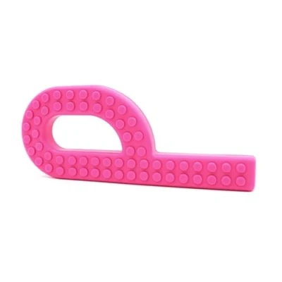 Abbildung von ARK Grabber Brick innovative Kauhilfe mit Ziegelstein Struktur, schadstofffrei, in 3 Härtegraden, sensorische Unterstützung für Kinder und Erwachsene, ergonomisches Design (mittel, pink)