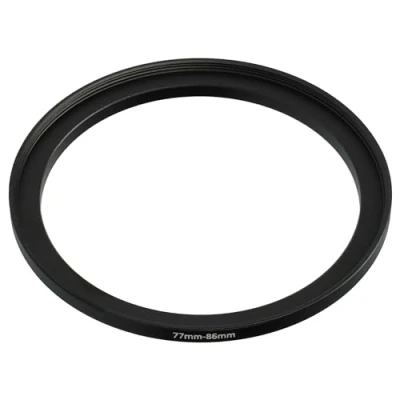Abbildung von vhbw Step Up Ring Adapter von 77 mm auf 86 für Kamera Objektiv Filteradapter, Metall, Schwarz