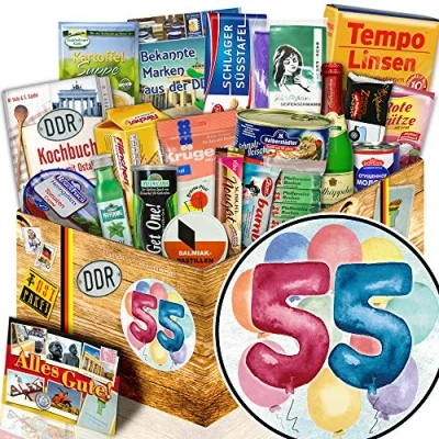 Abbildung von Geschenk zum 55. / DDR Spezialitäten/Geschenk Geburtstag für Frauen