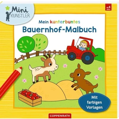 Abbildung von Mein kunterbuntes Bauernhof Malbuch: mit farbigen Vorlagen: Malblock 16 bunten Malvorlagen, einfacher, kreativer Ausmalspaß für die Kleinen ab 4 Jahren (Mini Künstler)