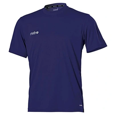 Abbildung von Mitre Kinder Kurzärmliges Fußball Shirt Match Day Camero, Navy, L Youth/30 32 Inch, T70015NA1