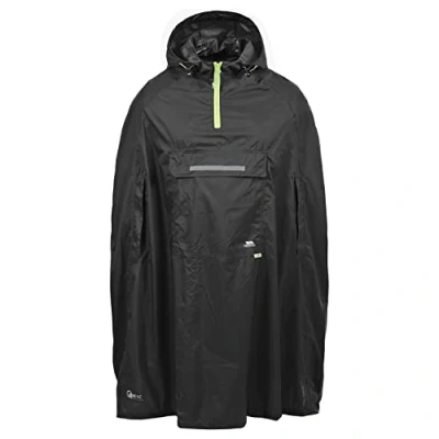 Abbildung von Trespass Herren Poncho Kompakt Zusammenrollbarer Qikpac, Black, L, UACLOTK20001_BLKL