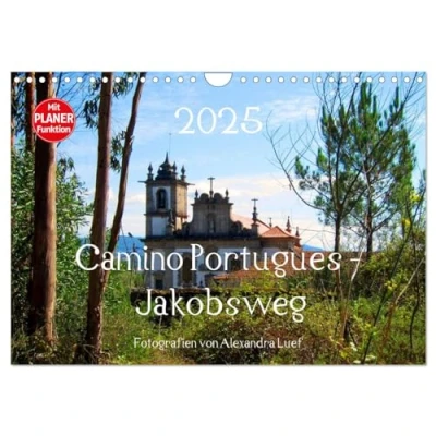 Abbildung von Camino Portugues Jakobsweg (Wandkalender 2025 DIN A4 quer), CALVENDO Monatskalender