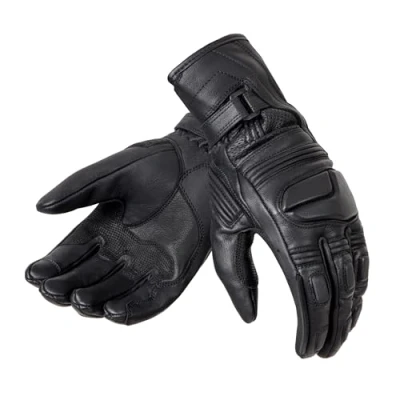 Abbildung von OZONE MOTO Touring II Leder Motorradhandschuhe für Männer Schaumstoffe weiche Finger und Knöchelschützer Touchscreen freundliche Pads Belüftung
