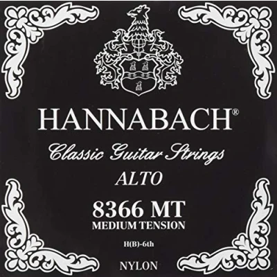 Abbildung von Hannabach Klassikgitarren Saiten für Alt Gitarre H/B6 versilbert umsponnen Mensur 540mm 8366MT