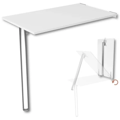 Abbildung von KDR Produktgestaltung Klapptisch 80x50 Wandklapptisch Esstisch Küchentisch Schreibtisch Wand Tisch, Weiß