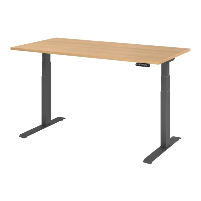 Abbildung von Hammerbacher Schreibtisch XDKB16 Eiche/Graphit