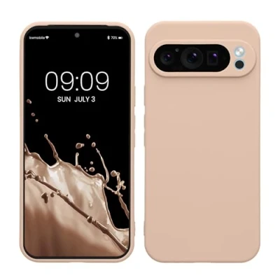 Abbildung von kwmobile Handyhülle kompatibel mit Google Pixel 9 Pro XL Hülle Handy Case aus weichem Silikon in Coconut Swirl