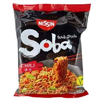 Abbildung von Nissin Instant Nudeln Soba Wok Style Chili 9er Pack (9 x 111g) asiatisches Nudelgericht