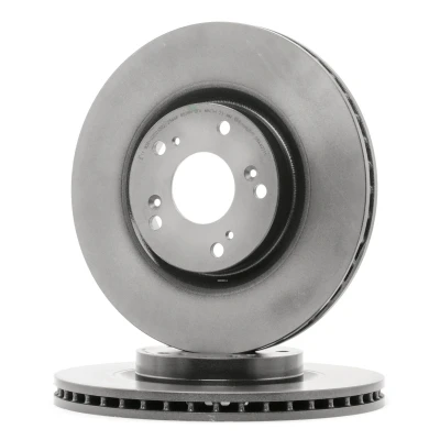 Abbildung von BREMBO COATED DISC LINE 09.A407.11 Bremsscheibe 300 25 5 innenbelüftet beschichtet mit Schrauben HONDA: CR V 2, CIVIC 8 Hatchback