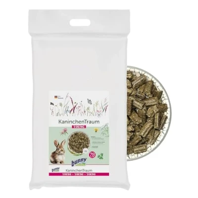 Abbildung von bunnyNature KaninchenTraum Young Zwergkaninchen Alleinfuttermittel bis zum 6. Lebensmonat Kaninchen Futter mit 63 Erlesenen Pflanzen &amp; Kräutern 4kg