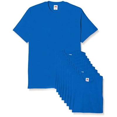 Abbildung von Fruit of the Loom Herren Original T. T Shirt, königsblau, L (10er Pack)