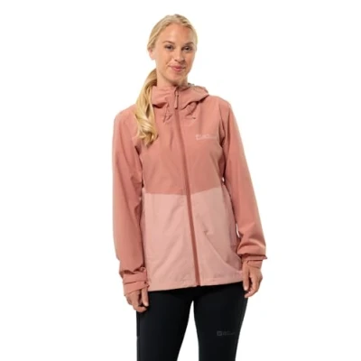 Abbildung von Jack Wolfskin Weiltal Regenjacke / wasserabweisende Jacke, Damen, Größe: Medium, Astro dust
