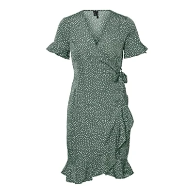 Abbildung von Vero Moda Frill NOOS Freizeitkleid, Damen, Größe: XS, Laurel wreath