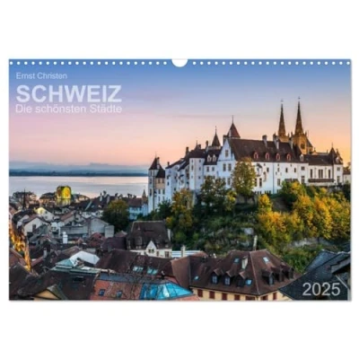 Abbildung von Schweiz Die schönsten Städte (Wandkalender 2025 DIN A3 quer), CALVENDO Monatskalender