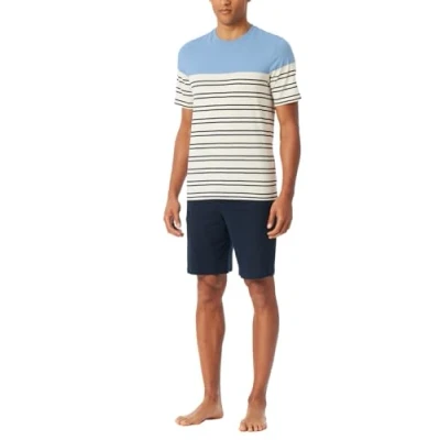 Abbildung von Schiesser Nachtwäsche Set, Herren, Größe: 48, Pacific blue