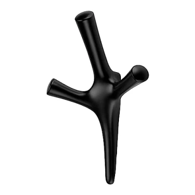 Abbildung von SO TECH® Kleiderhaken Garderobenhaken TRICORNO 15,7 x 10,6 cm, (1 St), schwarz matt inklusive Befestigungsschrauben und Dübel