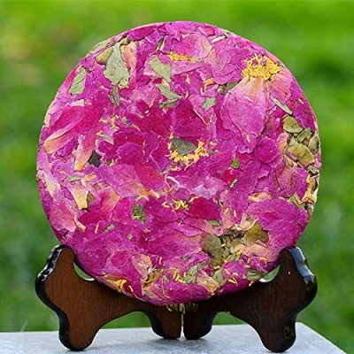 Abbildung von 200g (0.44LB) Qualitätskünstlerischer blühender Blumentee Teegesundheitspflege Kuding Tee Traditioneller Kräuter Sheng Cha Duftender Gesundheitstee Chinesischer