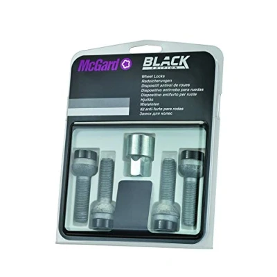 Abbildung von 28023SUB Radsicherungsbolzen SUB (Schwarz) M12x1.5, Kugelsitz R12, Schaftlänge 39,9 mm, Gesamtlänge der Schraube 63,0 SW17, Schlüsseldurchmesser 25,8 mm
