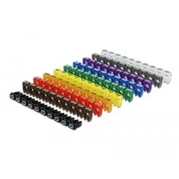 Abbildung von Kabelmarker Clips 0 9, farbig, 100 teilig, Kabelbinder