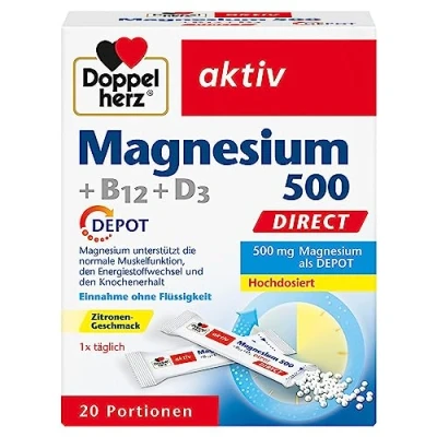 Abbildung von Doppelherz aktiv Magnesium 500 Depot + B12 D3