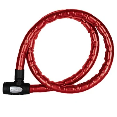 Abbildung von Oxford Absperrschloss mit Panzerkabel, Rot, 1,5 x 25 mm