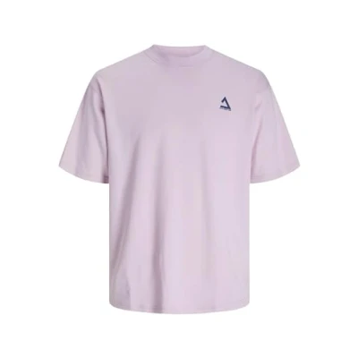 Abbildung von Jack &amp; Jones Jcotriangle CREW NECK Tshirt print, Herren, Größe: Small, Winsome orchid