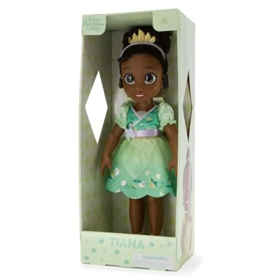 Abbildung von Disney Store Official Küss den Frosch Tiana Puppe mit Spielzeughaarbürste 40,5 cm/16&quot; Once Upon a Story Kollektion Ab 3 Jahren
