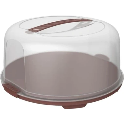 Abbildung von Rotho Kuchentransportbox Tortenglocke Fresh hoch iron rot, Samt