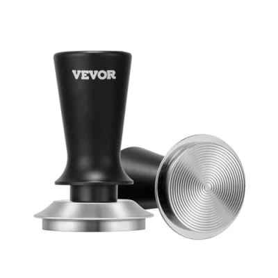 Abbildung von VEVOR 58mm Espresso Tamper Edelstahl Kaffeestampfer mit Feder Kaffeewerkzeug