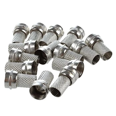 Abbildung von BLASHRD 15 Stueck RG6 F Typ Drehverbinder Koaxial Koaxialkabel RF Steckverbinder Stecker Fuer CCTV Kamera