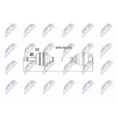Abbildung von Antriebswelle NTY NPW RE 035