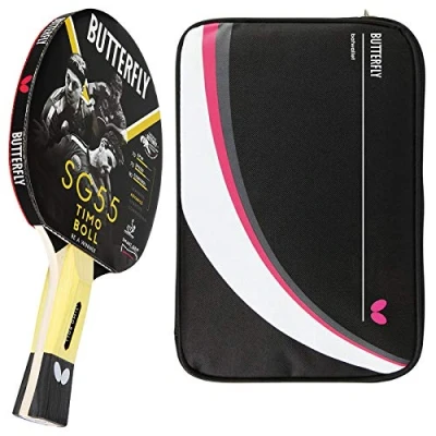 Abbildung von Butterfly 1x Timo Boll SG55 Tischtennisschläger + Tischtennishülle Drive Case II