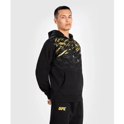 Abbildung von Venum UFC Authentic Fight Night Replica MEN&#039;S Hoodies Kapuzenpullover, Herren, Größe: Large, Black/gold
