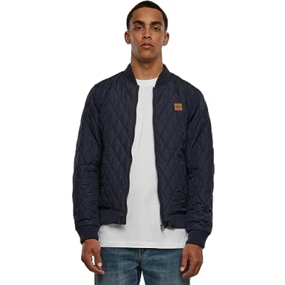 Abbildung von Urban Classics Diamond Quilt Jacket Bomberjacke, Herren, Größe: 5XL, Navy