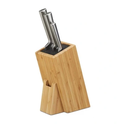 Abbildung von relaxdays Messerblock Bambus mit Borsten