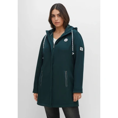 Abbildung von Sheego Softshelljacke &quot;Große Größen&quot;, mit Kapuze, weicher Fleece Innenseite