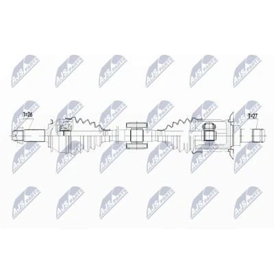 Abbildung von NTY NPW BM 105 Antriebswelle Hinterachse rechts MINI: Countryman