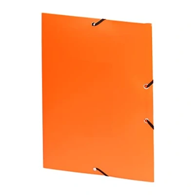 Abbildung von Viquel Mappe mit 3 Klappen aus Polypropylen, Gummizugverschluss, A4, Orange