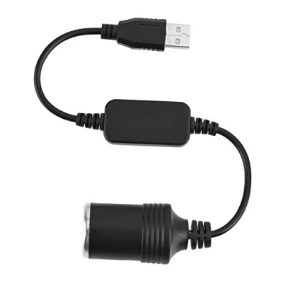 Abbildung von Goshyda Konverter, USB Anschluss an 12V Auto Zigarettenanzünder Buchse Konverter Adapterkabel, für Fahrrekorder, elektronischen Hund, Autoladegerät