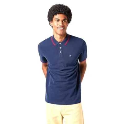 Abbildung von Wrangler Herren Polo Shirt, Navy, 3XL EU