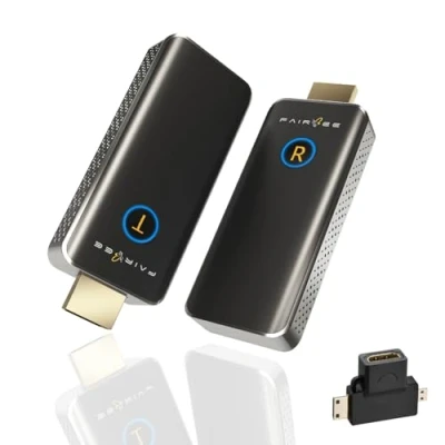 Abbildung von FAIRBEE Wireless HDMI Transmitter und Receiver, 1080P FHD Funkübertragung, Unterstützt 16TX zu 1RX, 2,4G/5G Extender Streaming Von Video Audio Für Laptop/PC/Projektor/TV, Plug&amp;Play.