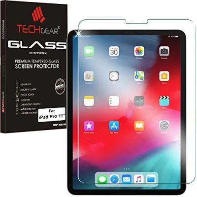 Abbildung von TECHGEAR Glas Schutzfolie kompatibel mit iPad Pro 11 (4. 3. 2. Generaion), Air 4. 5. Generation Gehärtetes Und 2022/2020