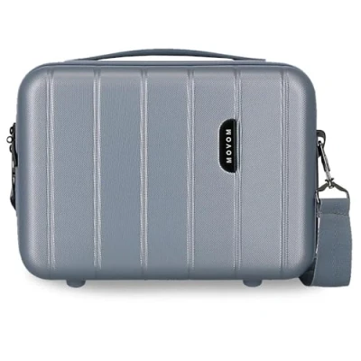 Abbildung von Movom Joumma Bags Wood Nececeres, anpassbar, 29 x 21 15 cm, ABS Kunststoff, 9,14 l, 0,8 kg, Silber, Talla única, Kosmetiktasche