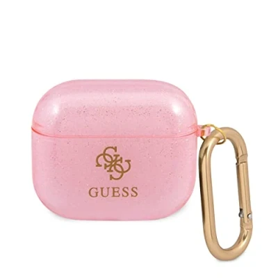 Abbildung von Guess GUA3UCG4GP hülle für AirPods 3 rosa Glitter Collection Rot