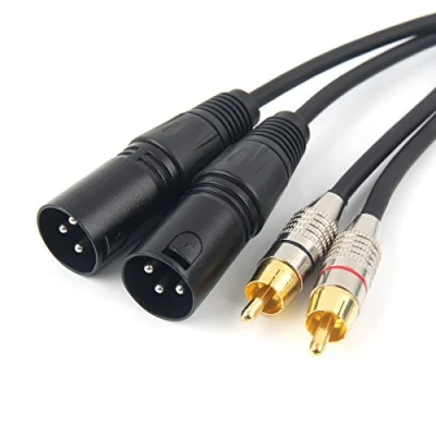 Abbildung von SiYear Unsymmetrisches 2 XLR 3 polig o Dual RCA männlich Phono Stecker HIFI Audio Kabel auf Anschluss Mikrofonkabel Patchkabel (3 m)