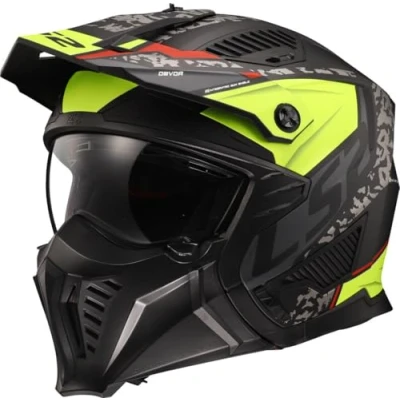 Abbildung von LS2, Jet/Modularhelme Motorrad DRIFTER DEVOR Matt Black H V Yellow, M